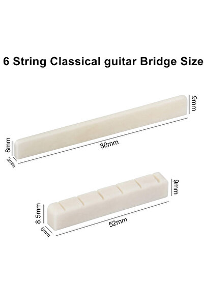 Choice4 White Classical Guitar Bridge 1pairs 6/12 String Acoustic, Classical,...
