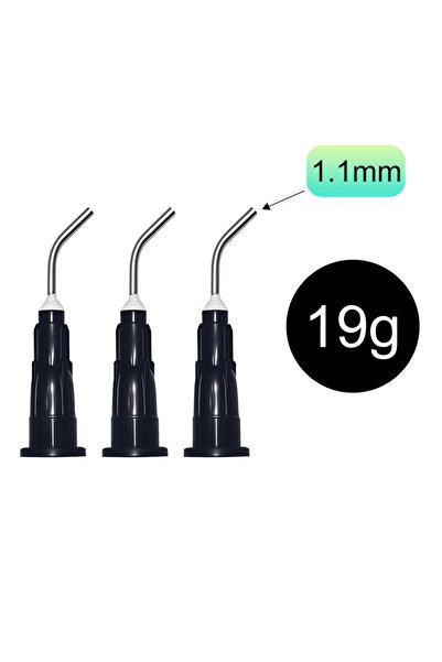 Choice6 19 غرام أسود، 100 قطعة، TJDent، 100 قطعة/ حقيبة ، رؤوس إبر أسنان معقم...