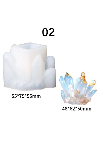 Choice5 02 قالب راتنج إيبوكسي كريستالي DIY قالب سيليكون حجري من الكريستال