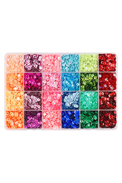 Choice12 S14 24 Colors Bright Sequins Round Flatback Confetti Paillettes Sewi...