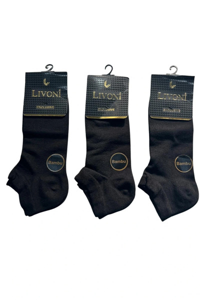 byasafkids Livoni Stitch-Free Bamboo Men's Booties Socks 3 Pieces