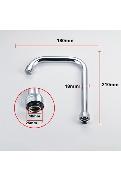 Choice D Kitchen faucet Replacement Stainless Steel Sink Tap Spout Pipe Fitti...