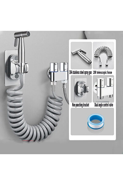 choice2 بخاخ بيديه يدوي فضي اللون، مصنوع من الفولاذ المقاوم للصدأ، طقم بخاخ ب...