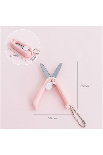 Choice1 مقص موراندي الوردي الصغير المحمول، مقص إبداعي قابل للتمديد والطي، متع...