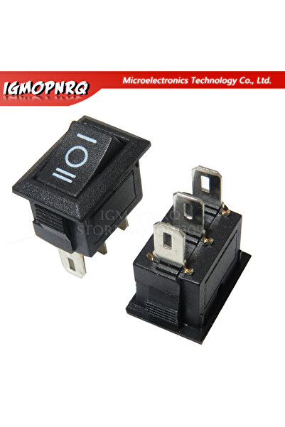 Choice6 مفتاح ضغط أسود ثلاثي الأطراف، 10 قطع، 10×15 مم، أحادي القطب أحادي الر...