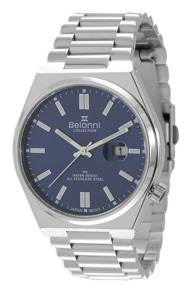 Belonni Collection Erkek Kol Saati Çelik Kordon Takvimli Şık Tasarım 3 ATM Su...