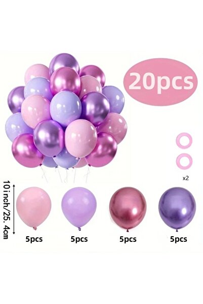 choice2 Other style three - 22pcs 42pcs Pink and Purple Party Ballo Metallic ...