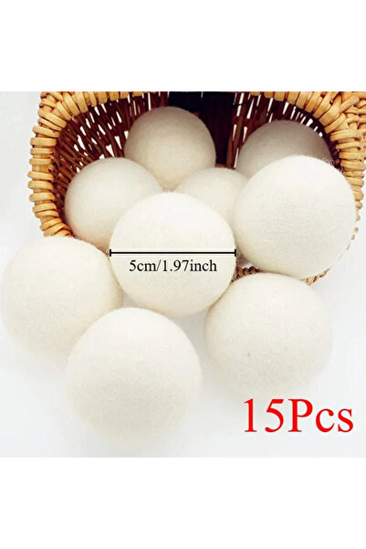 Choice3 15 كرة تجفيف صوف قابلة لإعادة الاستخدام، منعم أقمشة طبيعي، ملحقات غسا...