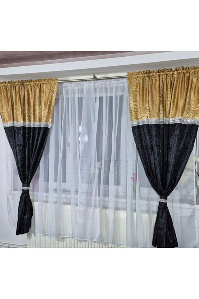 OEM Unique set of curtains + decorative drapes for living room bedroom, WIDTH...