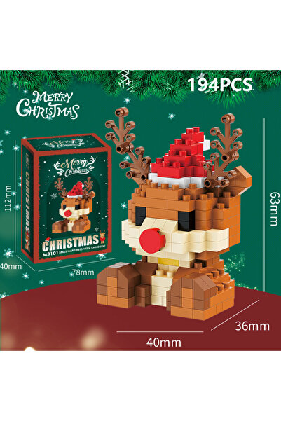 Choice3 هدايا عيد الميلاد على شكل غزال، لعبة بناء صغيرة، لعبة دومينو يمكنك صن...