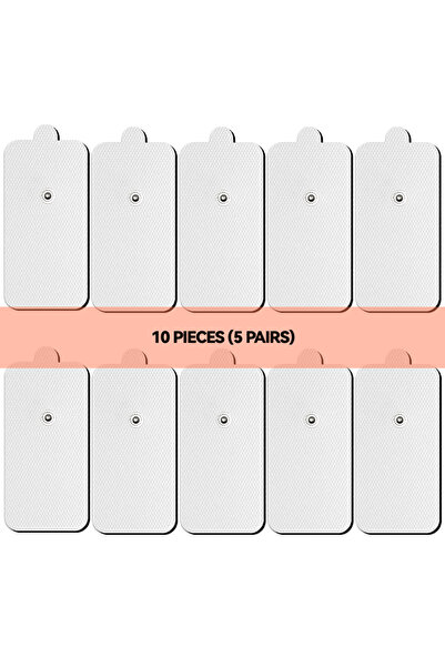 Choice ١٠ قطع من لصقات العلاج الطبيعي TENS، قابلة لإعادة الاستخدام، أقطاب كهر...