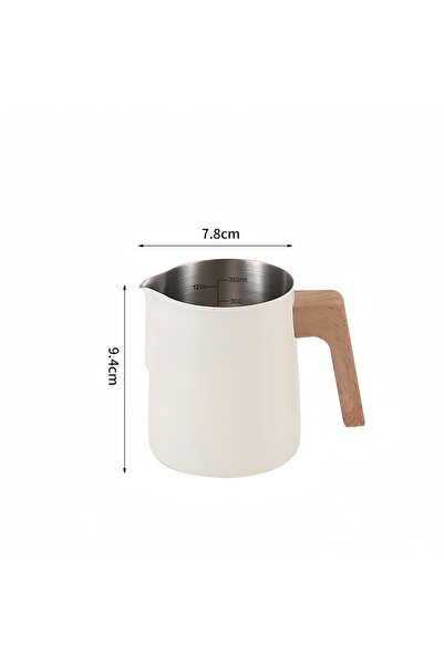 Choice5 350ml Beige Coffee Milk Frothing Pitcher Jug 304 Stainless Steel Prec...