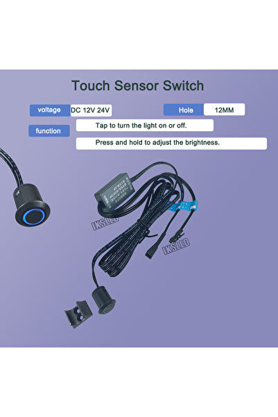 Choice4 Touch Sensor Hand Sweep Switch 5A 12V-24V, Smart IR Motion Sensor Lig...