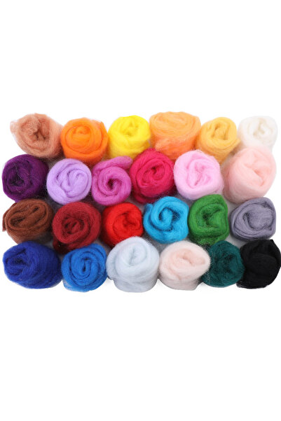 Choice6 مجموعة أدوات تلبيد صوف MIUSIE متعددة الألوان، 25 قطعة، 2 غرام، إبر تل...