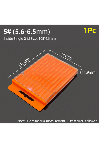 Choice4 1Pc 5-(5.6-6.5mm) Drill Bit Storage Box Plastic Drawing Box Special T...