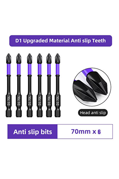 Choice3 6 Pcs 70mm 6PC Upgraded High Hardness And Strong Magnetic Bit 25/65/7...