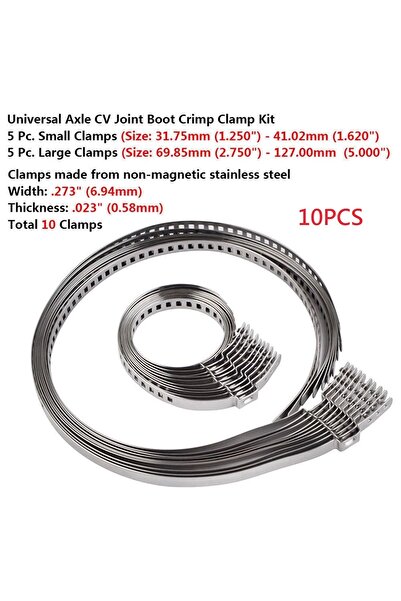 choice2 10Pcs Clamps CV Boot Clamp Pliers Set Stainless Steel Car Banding Too...