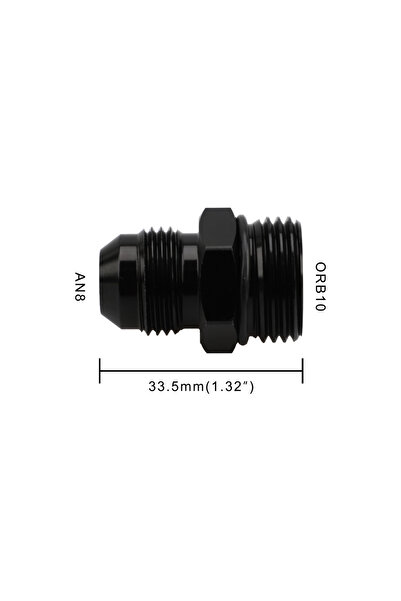 choice2 ORB10-AN8 Male Adapter AN6 6AN Fitting Black ORB-6 /-10 /-10 O-ring B...