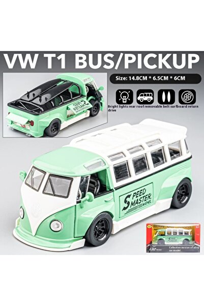 choice2 GREEN with box 1:32-scale T1 Bus Zinc Alloy Car Model, Simulated Soun...