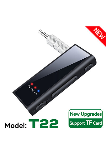 choice2 جهاز إرسال واستقبال صوتي متوافق مع بلوتوث الإصدار 5.4 T22، مزود بمنفذ...