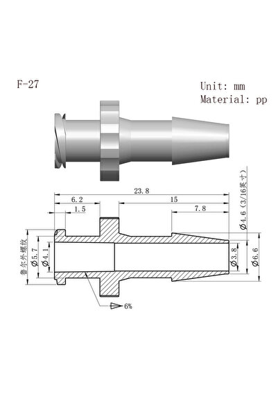 Choice6 محول لوير ليك F-27 (5 قطع) أنبوب صمام هواء بلاستيكي من البولي بروبيلي...
