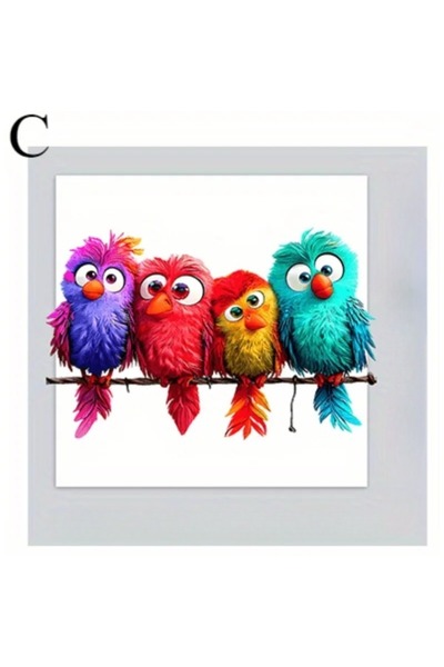 Choice C 1PC Funny Bird Creative Glass Window Decorative Stickers for Windows...