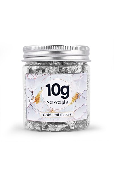 Choice3 1453986-10 غرام-فضة 2/3/5/10 غرام/علبة رقائق ورق الذهب، ترتر، جليتر، ...