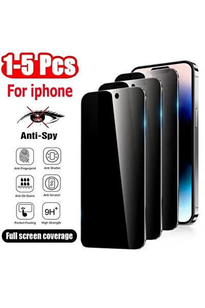 Choice52 5 قطع من واقيات الشاشة الزجاجية المقواة لحماية الخصوصية لهواتف آيفون...
