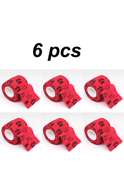 Choice1 5 سم × 4.5 م، 6 قطع حمراء، أداة تنظيف الجراء من الأوساخ، مناسبة للخرو...