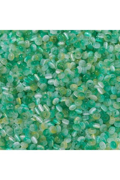 Choice5 Blue green 100pcs Gradient Glass Two-color Beads Cat's Eye Spacer Loo...