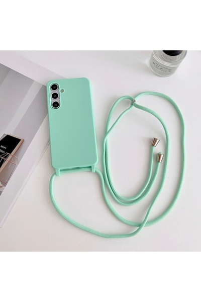 Choice21 جراب سيليكون وحزام بلون أخضر نعناعي، جراب ناعم من السيليكون السائل ل...