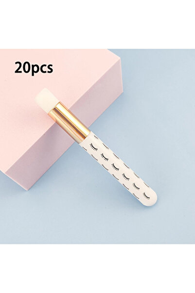 Choice14 فرشاة تنظيف رموش بيضاء (20 قطعة) - فرشاة تنظيف رموش (10/20/50 قطعة) ...