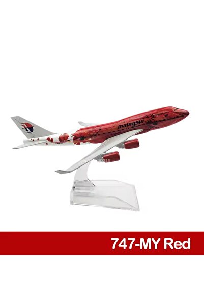 Choice33 747-MY RED 16CM Diecast Alloy 737 747 757 777 787 Airplane Model Toy...