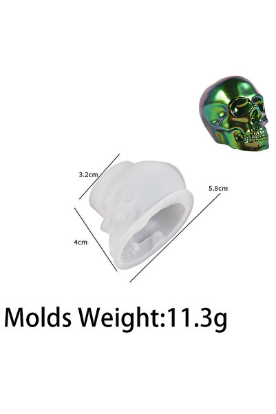 Choice1 small Halloween Ornament Silicone Candle Mold DIY Handmade Skull Scen...