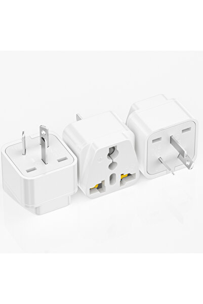 Choice1 250V 3pcs White 3PCS Universal Travel Adapter US CA UK EU to AU Austr...
