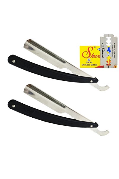 atamanstore Berber Sakal Tıraş Usturası 2 Adet Ustura | 1 Adet Shark 5'li Tüm...