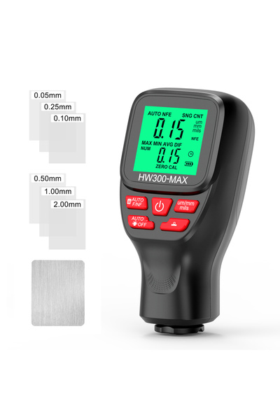 Choice3 جهاز اختبار طبقة طلاء السيارات HW300MAXBlack بشاشة LCD لقياس سمك طبقة...