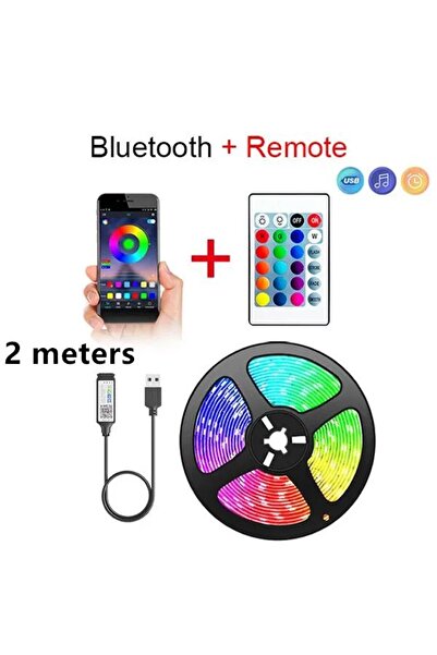 choice2 2m Smart LED Strip Lights 5050 RGB Bluetooth APP Remote Control USB 5...