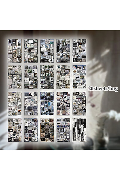 choice2 4 عبوات ملصقات، كل حقيبة تحتوي على 20 ورقة، بتصميم INS، ملصقات مقطوعة...