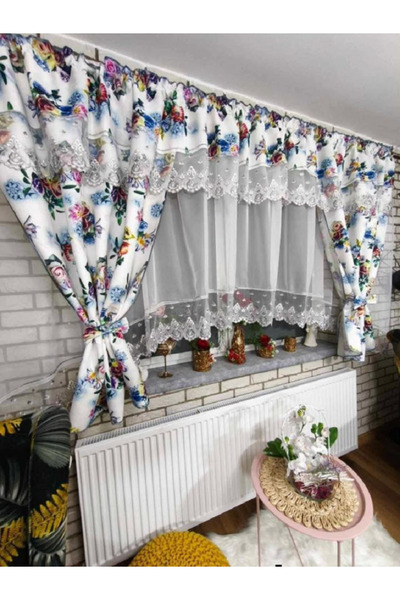OEM Unique set of curtains + decorative drapes for living room bedroom, WIDTH...