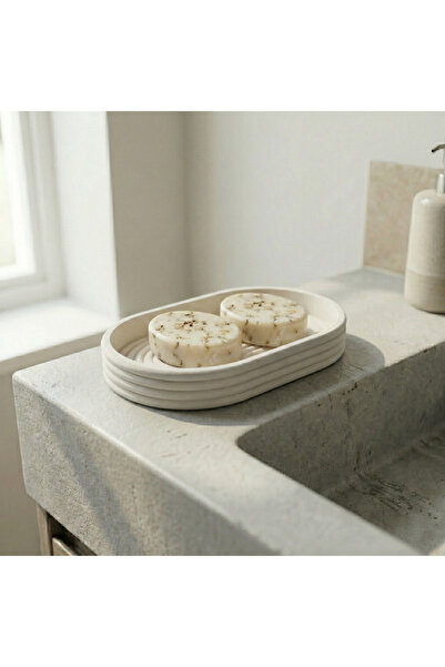 comes DEVA III Dekoratif Banyo Sabunluğu Sabunluk - Beyaz - 9x18cm