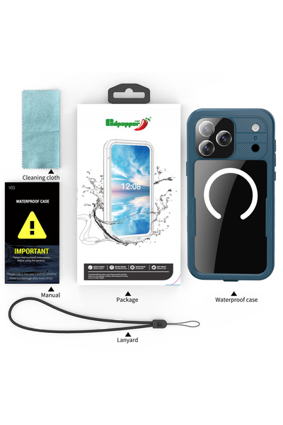 Choice9 غلاف هاتف آيفون 17 برو ماكس أزرق سماوي من شيلبوكس، مقاوم للماء والمغن...