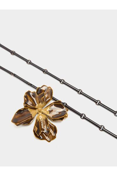 PARFOIS Çiçekli Kısa Çift Kolye