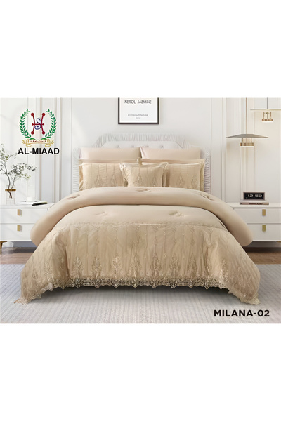 Red Rose Milana Luxury Lace Duvet (7 Pieces) - Double Size - 240*260