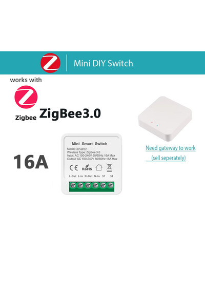 Choice Zigbee 3.0 16A For Tuya Mini Wifi ZigBee 3.0 Smart Switch Smart Home D...
