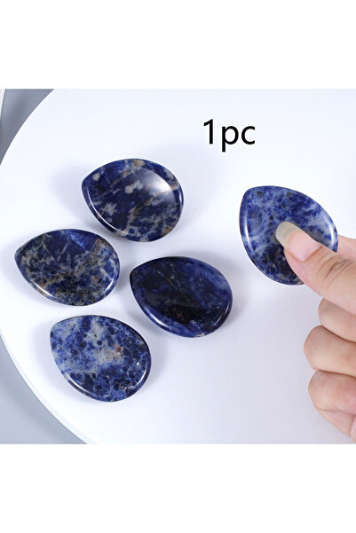 choice2 Sodalite 1pc Natural Stone Drop Thumb Stone Amethyst Rose Quartz Tige...