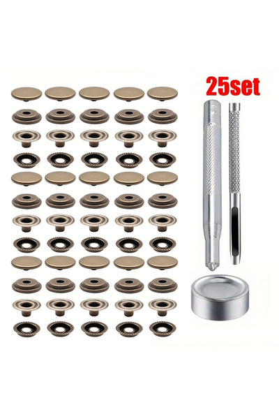 Choice1 100pcs Bronze 100pcs 15mm Snap Kit - 25 Sets Marine Grade Snap Fasten...