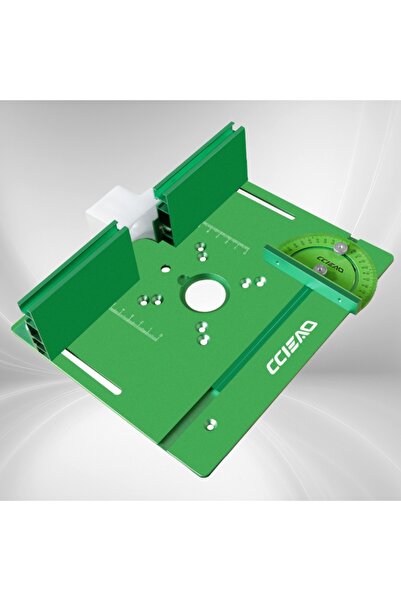 Choice3 Green 1 Set Aluminium Router Table Insert Plate with Miter Gauge & Sl...