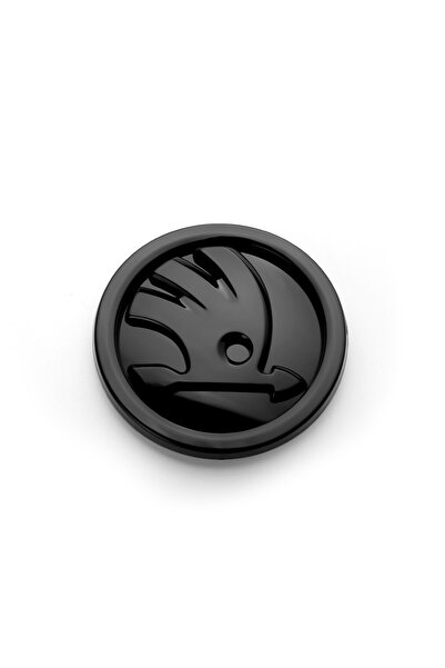 Choice34 1PC 8cm Bright Black skoda 8/9/10cm Emblem Car Front Hood Badge Rear...