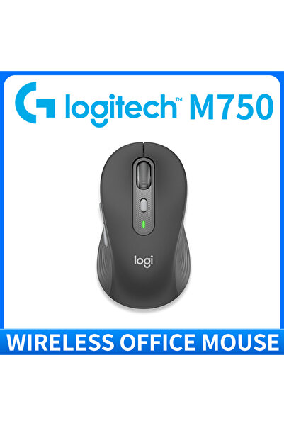 Choice ماوس لوجيتك M750 أسود بتقنية بلوتوث، عمر بطارية طويل، زر قابل للتخصيص،...